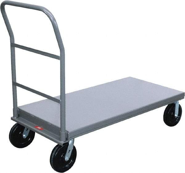 Jamco - 4,000 Lb Capacity Platform Truck - Steel Deck, 60" OAW, 12" Platform Height, Phenolic Casters - Eagle Tool & Supply