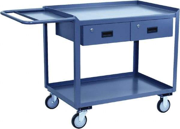 Jamco - Flush Mobile Work Bench - Steel, Gray, 24" Long x 48" Deep x 39" High - Eagle Tool & Supply