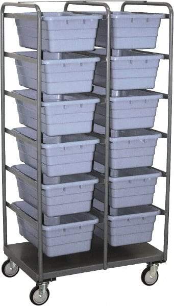 Jamco - 1,200 Lb Load Capacity, Plastic Tote Truck - 36" Wide x 26" Long x 72" High, Gray - Eagle Tool & Supply