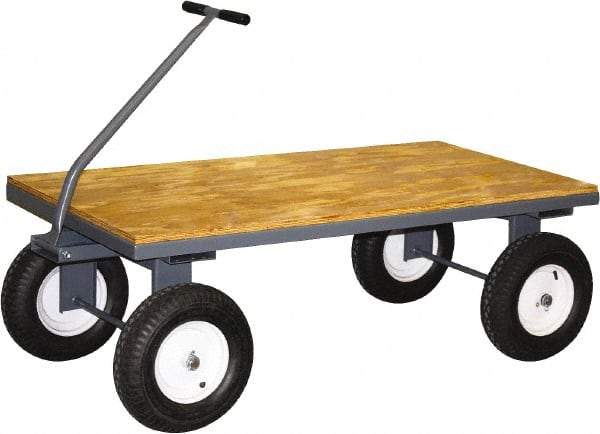 Jamco - 2,500 Lb Capacity Wood/Steel Steel Wagon Truck - 60" OAW, 20" Platform Height - Eagle Tool & Supply