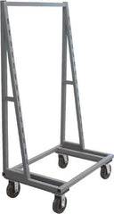 Jamco - 2,000 Lb Capacity, 1-Sided A-Frame Truck - 24" Long x 38" Wide x 70" High, 8" Diam Wheels - Eagle Tool & Supply