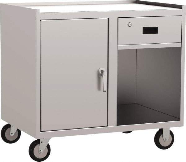 Jamco - 36" Wide x 34" High x 24" Deep, Mobile Closed Cabinet - 1,200 Lb Capacity, 18" Shelf Clearance - Eagle Tool & Supply