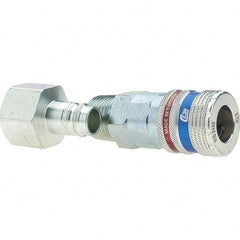 Dynabrade - 2 Piece 1/2" Body 1/2 NPT 150 psi Brass/Steel Industrial Pneumatic Coupling Plug Set - Eagle Tool & Supply