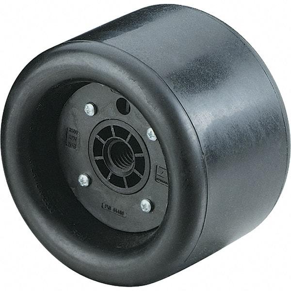 Dynabrade - 5" Wheel OD, 3-1/2" Wheel Width, 3,500 RPM, Aluminum, Pneumatic Wheel without Hub - 15-1/2" Long x 3-1/2" Wide, 1/2" Wheel Arbor Hole - Eagle Tool & Supply