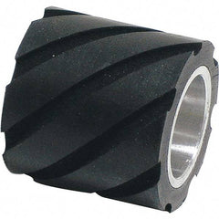 Dynabrade - 1" Diam x 1" Wide Contact Wheel Assembly - 5/8" Arbor Hole, Standard, 70 Duro Rubber Face - Eagle Tool & Supply