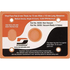 Dynabrade - 4-1/4 x 3" Rectangular Adhesive/PSA Backing Pad - Dynabug II Compatible, Screw Attachment, Nonvacuum Pad, 3/8" Thick, Medium Density - Eagle Tool & Supply