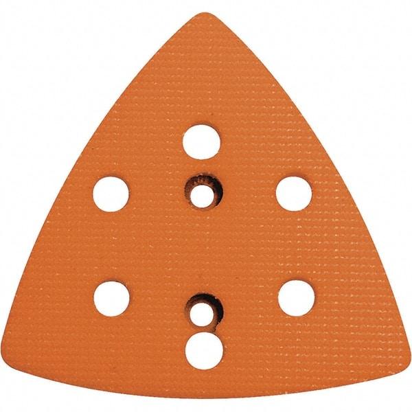 Dynabrade - Triangular Hook Face Backing Pad - Dynafine Compatible, Screw Attachment, Vacuum Pad, 3/8" Thick, Soft Density - Eagle Tool & Supply