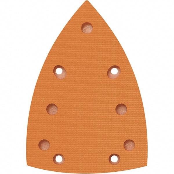 Dynabrade - 5-5/8 x 3-7/8" Triangular Hook Face Backing Pad - Dynabug II Compatible, Screw Attachment, Vacuum Pad, 3/8" Thick, Medium Density, Short Nap - Eagle Tool & Supply