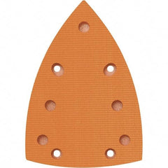 Dynabrade - 5-5/8 x 3-7/8" Triangular Hook Face Backing Pad - Dynabug II Compatible, Screw Attachment, Vacuum Pad, 3/8" Thick, Medium Density, Short Nap - Eagle Tool & Supply