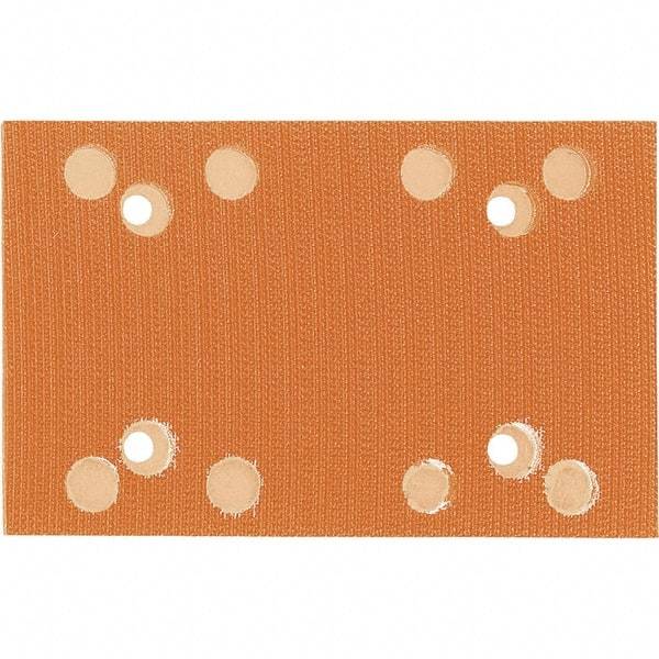 Dynabrade - 5 x 3-1/4" Rectangular Hook Face Backing Pad - Dynabug Model T Compatible, Screw Attachment, Vacuum Pad, 3/8" Thick, Medium Density, Short Nap - Eagle Tool & Supply