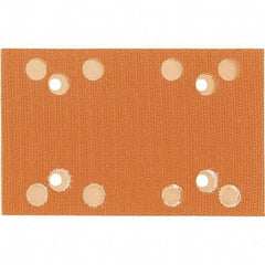 Dynabrade - 5 x 3-1/4" Rectangular Hook Face Backing Pad - Dynabug Model T Compatible, Screw Attachment, Vacuum Pad, 3/8" Thick, Medium Density, Short Nap - Eagle Tool & Supply