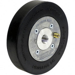 Dynabrade - 5" Wheel OD, 1" Wheel Width, 4,500 RPM, Aluminum, Pneumatic Wheel with Hub - 15-1/2" Long x 1" Wide, 5/8" Wheel Arbor Hole, For Use with 13214 & 13523 Dynastraight Air-Powered Abrasive Finishing Tools - Eagle Tool & Supply