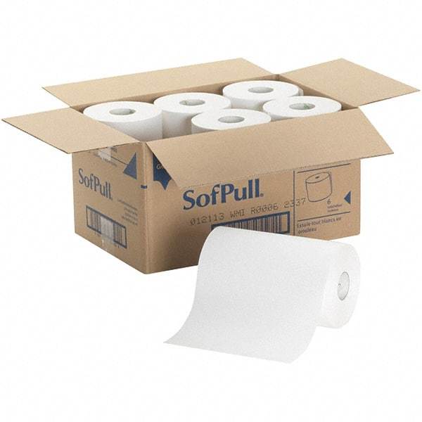 Georgia Pacific - Hard Roll of 1 Ply White Paper Towels - 9" Wide, 400' Roll Length - Eagle Tool & Supply