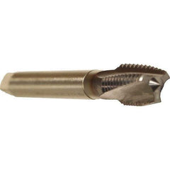 Emuge - 7/16-14 UNC 3 Flute 3BX Plug Spiral Flute Tap - Cobalt, TiCN Finish, 3.937" OAL, Left Hand Flute, Right Hand Thread, Series Rekord C - Eagle Tool & Supply