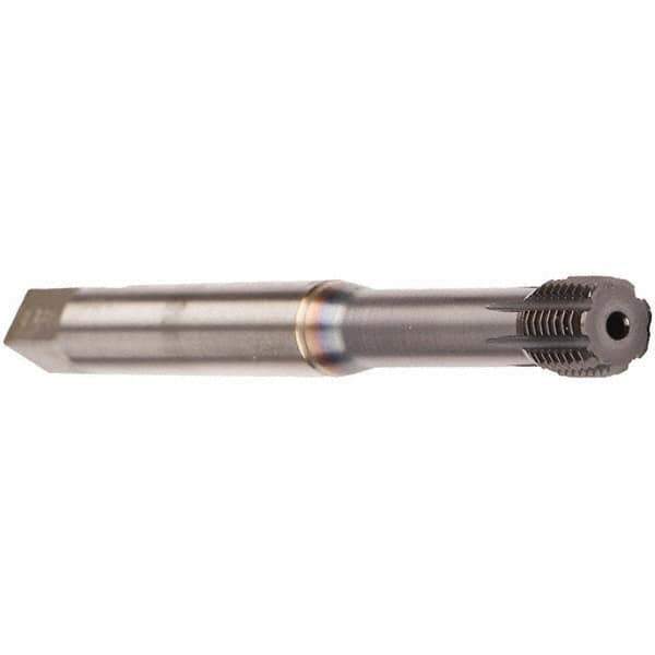 Emuge - #10-24 UNC 2BX Modified Bottoming Thread Forming Tap - Cobalt, TiCN Finish, 2.756" OAL, 0.394" Thread Length, Right Hand Thread, Series InnoForm - Eagle Tool & Supply