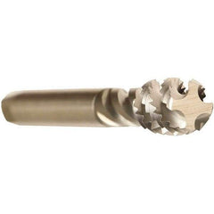 Emuge - 1/2-14 NPSF, 45° Helix, 5 Flutes, Bright Finish, Cobalt, Spiral Flute Pipe Tap - Right Hand Flute, 63/64" Thread Length, 0.4724" Square Size, Series Enorm - Eagle Tool & Supply