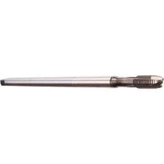 Emuge - M6x1.00 Metric Coarse 3 Flute Nitride Finish Cobalt Spiral Point Extension Tap - Plug Chamfer, 160mm OAL, 6H Class of Fit, Series Rekord B - Eagle Tool & Supply