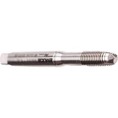 Emuge - M2x0.40 Metric Coarse, 2 Flute, Bright Finish, Cobalt Spiral Point Tap - Modified Bottoming Chamfer, Right Hand Thread, 45mm OAL, 7mm Thread Length, 2.8mm Shank Diam, 6H Class of Fit, Series Rekord B - Exact Industrial Supply