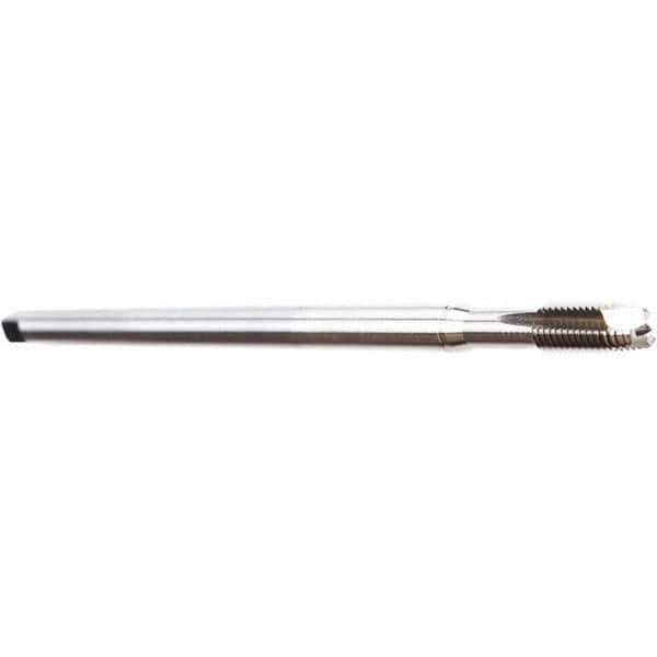 Emuge - M6x1.00 Metric Coarse 3 Flute Bright Finish Cobalt Spiral Point Extension Tap - Plug Chamfer, 160mm OAL, 6H Class of Fit, Series Rekord B - Eagle Tool & Supply