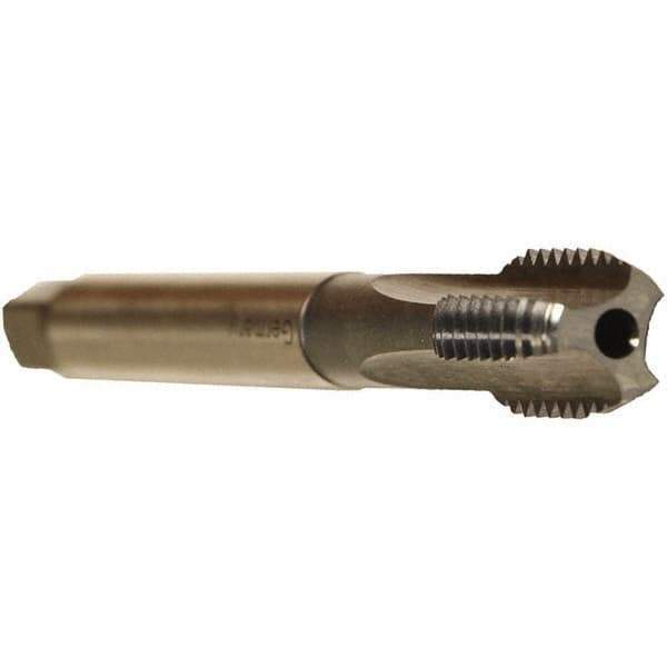 Emuge - 1/2-20 UNF 2BX 4 Flute TiCN Finish Cobalt Straight Flute Machine Tap - Bottoming, Right Hand Thread, 3.937" OAL, 0.866" Thread Length, Oversize, Through Coolant - Eagle Tool & Supply