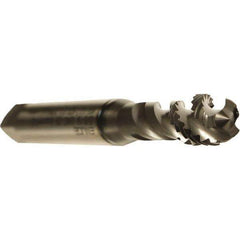 Emuge - M3x0.50 Metric 3 Flute 6H Bottoming Spiral Flute Tap - Cobalt, GLT-1 Finish, 56mm OAL, Right Hand Flute, Right Hand Thread, Series Enorm - Eagle Tool & Supply