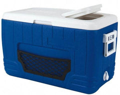 PRO-SAFE - 48.6 Qt Ice Chest - Plastic, Blue/White - Eagle Tool & Supply