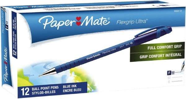 Paper Mate - 0.8mm Ball Point Stick Pen - Blue - Eagle Tool & Supply