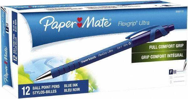 Paper Mate - 0.8mm Ball Point Retractable Pen - Blue - Eagle Tool & Supply