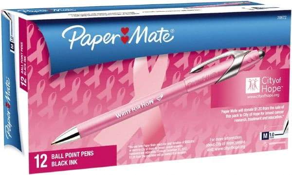 Paper Mate - 1mm Ball Point Retractable Pen - Black - Eagle Tool & Supply