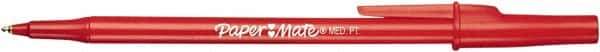 Paper Mate - 1mm Ball Point Stick Pen - Red - Eagle Tool & Supply