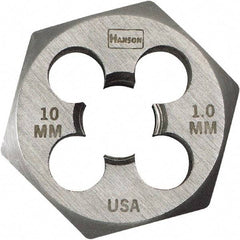 Irwin Hanson - M16x1.00 Metric Fine Thread, 1-7/16" Hex, Right Hand Thread, Hex Rethreading Die - Carbon Steel - Exact Industrial Supply