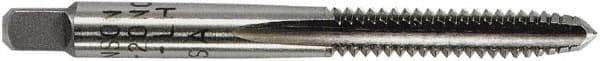 Irwin Hanson - 1/2-20 UNF 3B 4 Flute Bright Finish High Speed Steel Straight Flute Standard Hand Tap - Plug, Left Hand Thread, H3 Limit, Oversize - Exact Industrial Supply