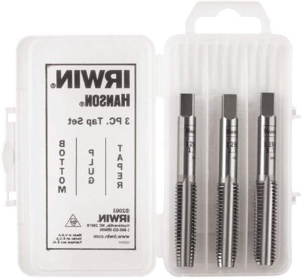 Irwin Hanson - 1-14 UNS, 4 Flute, Bottoming, Plug & Taper, Bright Finish, Carbon Steel Tap Set - Right Hand Cut, 2B Class of Fit, Series Hanson - Eagle Tool & Supply