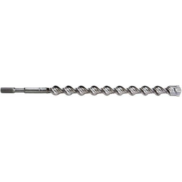 Irwin - 1" Diam, Spline Shank, Carbide-Tipped Rotary & Hammer Drill Bit - Eagle Tool & Supply