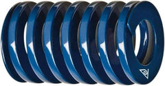 Associated Spring Raymond - 5/8" Hole Diam, 11/32" Rod Diam, 2-1/2" Free Length, Blue Die Spring - 149 Lb Max Deflection, 1.252" Max Deflection, Medium Duty, Chromium Alloy Steel - Eagle Tool & Supply