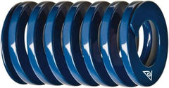 Associated Spring Raymond - 1-1/2" Hole Diam, 3/4" Rod Diam, 8" Free Length, Blue Die Spring - 706 Lb Max Deflection, 3.3071" Max Deflection, Medium Duty, Chromium Alloy Steel - Eagle Tool & Supply