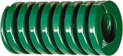 Associated Spring Raymond - 25mm Hole Diam, 12.5mm Rod Diam, 2" Free Length, Green Die Spring - 283 Lb Max Deflection, 1.0827" Max Deflection, Light Duty, Chromium Alloy Steel - Eagle Tool & Supply