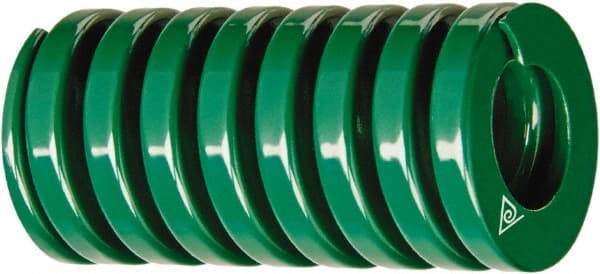 Associated Spring Raymond - 2-1/2" Hole Diam, 1-1/2" Rod Diam, 6" Free Length, Green Die Spring - 1448 Lb Max Deflection, 2.937" Max Deflection, Light Duty, Chromium Alloy Steel - Eagle Tool & Supply