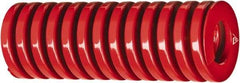 Associated Spring Raymond - 1-1/4" Hole Diam, 5/8" Rod Diam, 10" Free Length, Red Die Spring - 968 Lb Max Deflection, 3.5039" Max Deflection, Heavy Duty, Chromium Alloy Steel - Eagle Tool & Supply