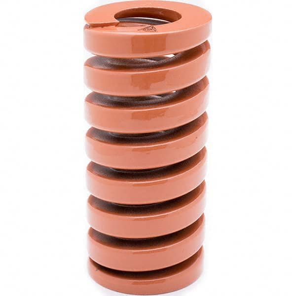 Associated Spring Raymond - 35mm Hole Diam, 17.5mm Rod Diam, 125mm Free Length, Brown Die Spring - Eagle Tool & Supply