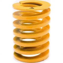 Associated Spring Raymond - 60mm Hole Diam, 33mm Rod Diam, 500mm Free Length, Yellow Die Spring - Eagle Tool & Supply