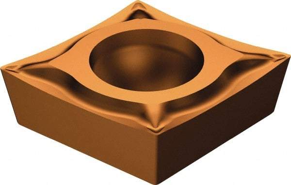 Sandvik Coromant - CCGT32.50 UM Grade 1125 Carbide Turning Insert - TiAlN/AlCr2O3 Finish, 80° Diamond, 3/8" Inscr Circle, 5/32" Thick, 0.2mm Corner Radius - Eagle Tool & Supply