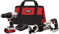 Porter-Cable - 20 Volt Cordless Tool Combination Kit - Includes 1/2" Drill/Driver & Reciprocating Saw, Lithium-Ion Battery Included - Eagle Tool & Supply