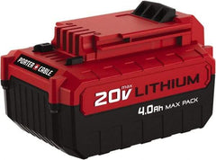 Porter-Cable - 20 Volt Lithium-Ion Power Tool Battery - 4 Ahr Capacity, 1 hr Charge Time, Series 20V Max - Eagle Tool & Supply