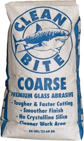 NC Minerals - Coarse Grade Angular Crushed Glass - 20 to 40 Grit, 50 Lb Bag - Eagle Tool & Supply