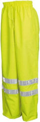 MCR Safety - Size 3XL, High Visibility Lime, Rain Pants - 2 Pockets - Eagle Tool & Supply