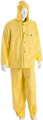 MCR Safety - Size 5XL, Yellow, Rain, Disposable Encapsulated Suit - Detachable Hood, Take Up Snaps Ankle, Take Up Snaps Wrist - Eagle Tool & Supply