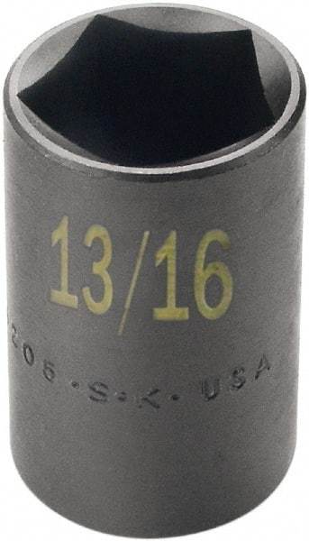 SK - 1/2" Drive 13/16" Standard Impact Socket - 5 Points, 2" OAL - Eagle Tool & Supply