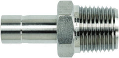 Brennan - 1/2" Tube OD x 1/4 Thread Stainless Steel Compression Tube Male Adapter - Eagle Tool & Supply