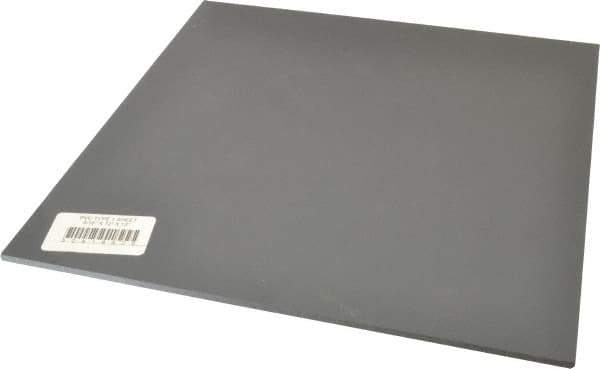 Made in USA - 3/16" Thick x 12" Wide x 1' Long, PVC Sheet - Gray, Type I PVC Grade - Eagle Tool & Supply